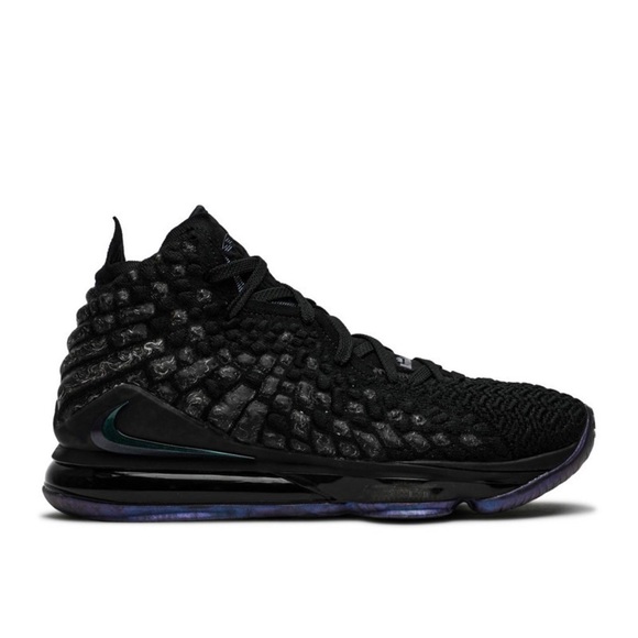 Nike LeBron 17 Global Currency Black Textured Lace Up Basketball Sneakers Sz 11 - Picture 1 of 10